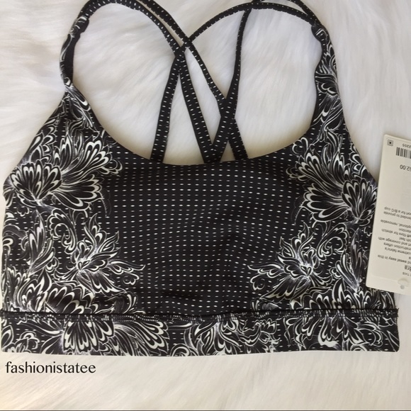 NWT lululemon energy bra infinity black white - Picture 2 of 4
